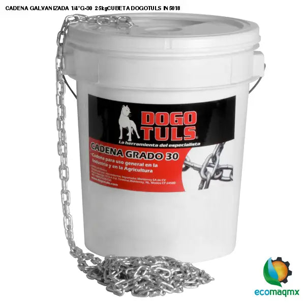 CADENA GALVANIZADA 1/4G-30 25kgCUBETA DOGOTULS IN5018