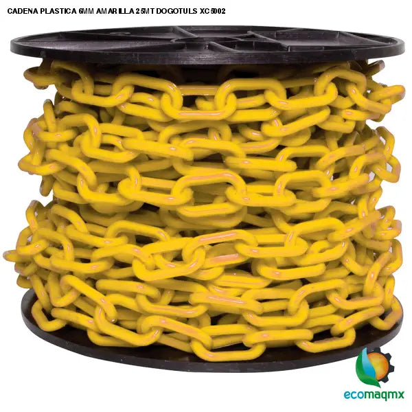 CADENA PLASTICA 6MM AMARILLA 25MT DOGOTULS XC5002