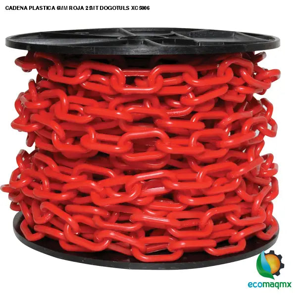 CADENA PLASTICA 6MM ROJA 25MT DOGOTULS XC5006