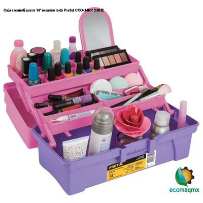 Caja cosmetiquera 14’ rosa/morado Pretul CCO-14RP 25052