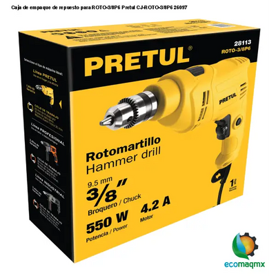 Caja de empaque de repuesto para ROTO-3/8P6 Pretul