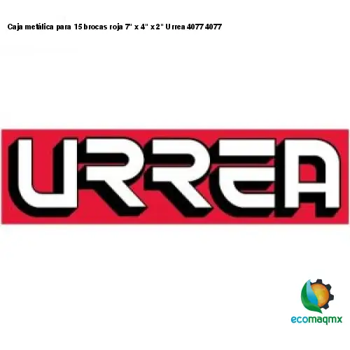 Caja metálica para 15 brocas roja 7 x 4 x 2 Urrea 4077 4077