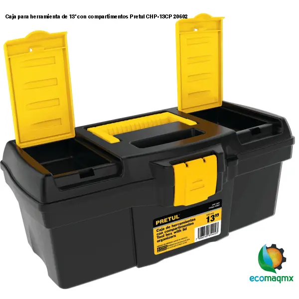 Caja para herramienta de 13’ con compartimentos Pretul