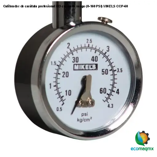 Calibrador de carátula profesional HD cromado rango (0-160 PSI) MIKELS CCP-60