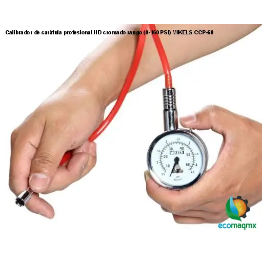 Calibrador de carátula profesional HD cromado rango (0-160 PSI) MIKELS CCP-60