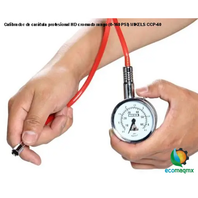 Calibrador de carátula profesional HD cromado rango (0-160 PSI) MIKELS CCP-60