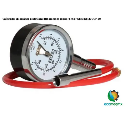 Calibrador de carátula profesional HD cromado rango (0-160 PSI) MIKELS CCP-60