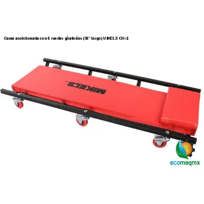 Cama acolchonada con 6 ruedas giratorias (36 largo) MIKELS
