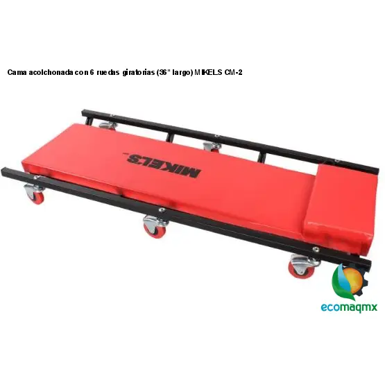 Cama acolchonada con 6 ruedas giratorias (36 largo) MIKELS