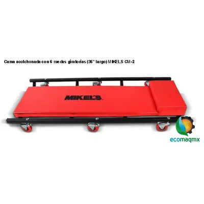 Cama acolchonada con 6 ruedas giratorias (36 largo) MIKELS