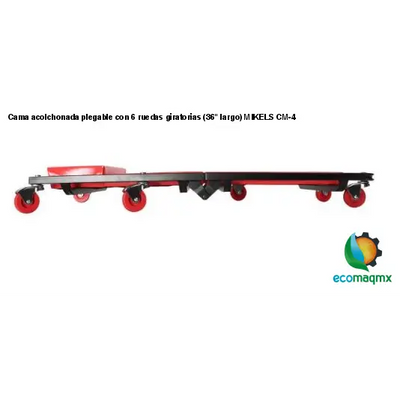 Cama acolchonada plegable con 6 ruedas giratorias (36 largo)