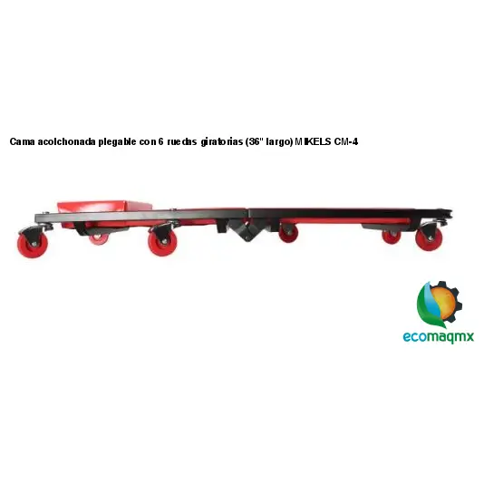 Cama acolchonada plegable con 6 ruedas giratorias (36 largo)