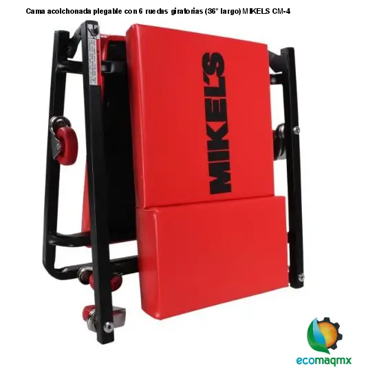 Cama acolchonada plegable con 6 ruedas giratorias (36 largo)