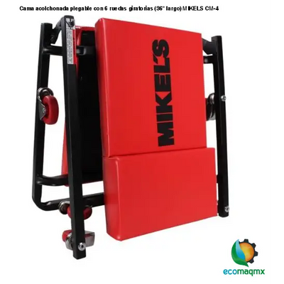 Cama acolchonada plegable con 6 ruedas giratorias (36 largo)