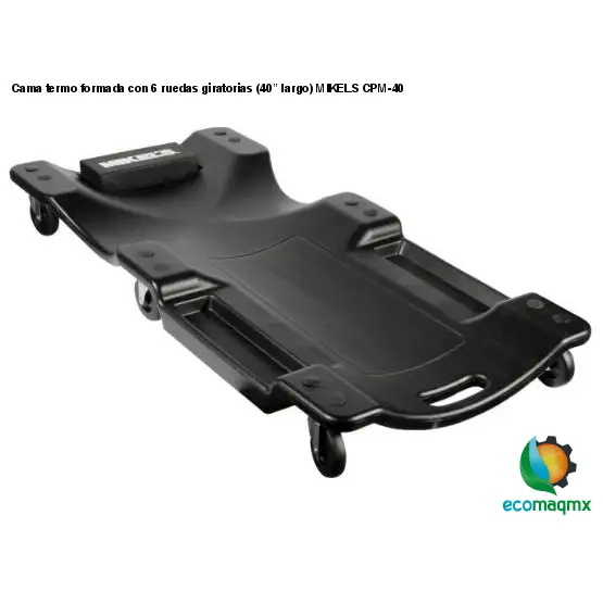 Cama termo formada con 6 ruedas giratorias (40” largo)