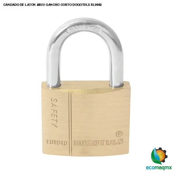 CANDADO DE LATON 40MM GANCHO CORTO DOGOTULS RL9002