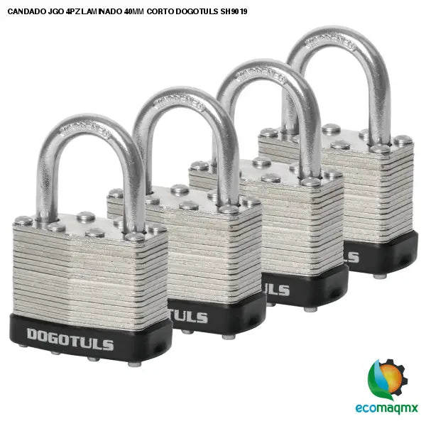 CANDADO JGO 4PZ LAMINADO 40MM CORTO DOGOTULS SH9019