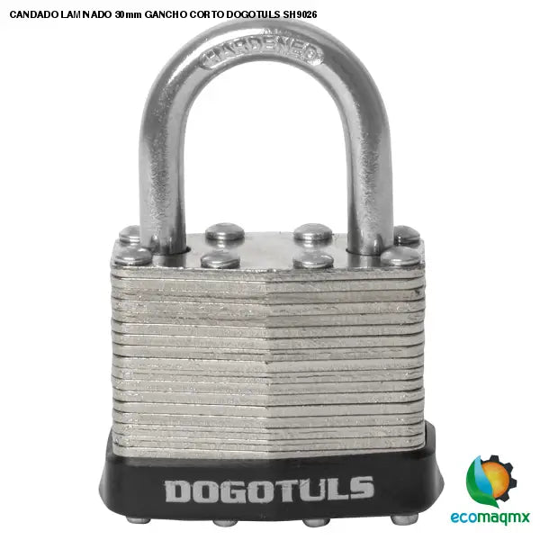 CANDADO LAMINADO 30mm GANCHO CORTO DOGOTULS SH9026