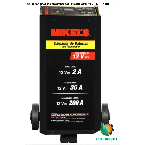 Cargador baterías con arrancador (2/35/200 amp) MIKELS