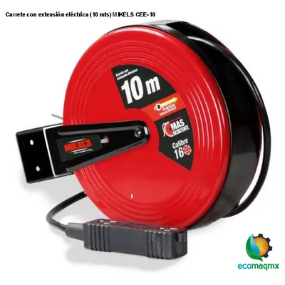 Carrete con extensión eléctrica (10 mts) MIKELS CEE-10
