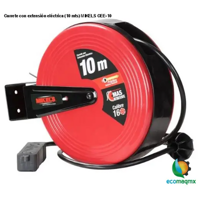 Carrete con extensión eléctrica (10 mts) MIKELS CEE-10