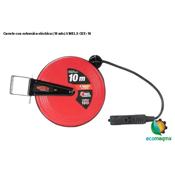 Carrete con extensión eléctrica (10 mts) MIKELS CEE-10
