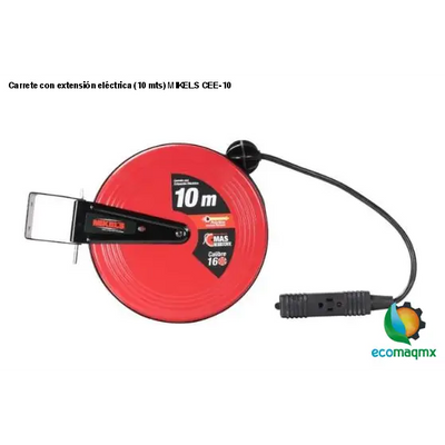 Carrete con extensión eléctrica (10 mts) MIKELS CEE-10