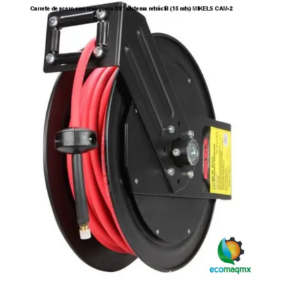 Carrete de acero con manguera 3/8” sistema retráctil (15