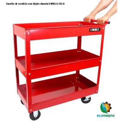 Carrito de servicio con triple charola MIKELS CS-3