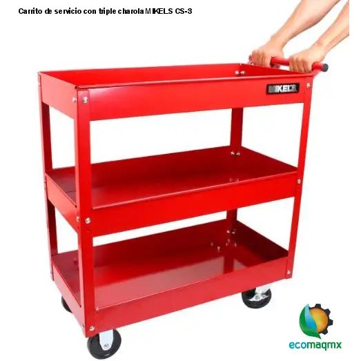 Carrito de servicio con triple charola MIKELS CS-3