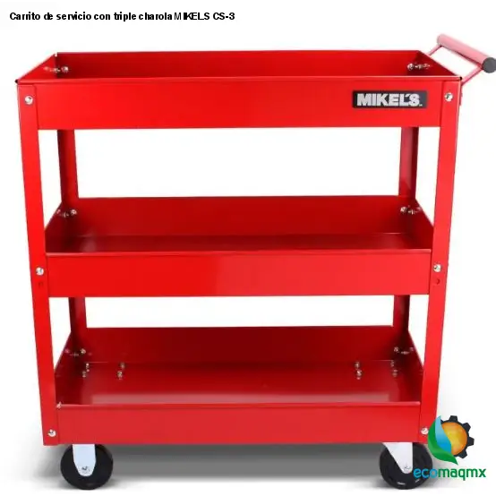Carrito de servicio con triple charola MIKELS CS-3