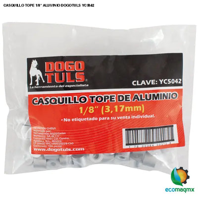 CASQUILLO TOPE 1/8 ALUMINIO DOGOTULS YC5042