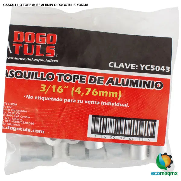 CASQUILLO TOPE 3/16 ALUMINIO DOGOTULS YC5043