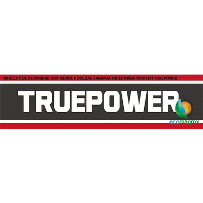 CHALECO DE SEGURIDAD CON CIERRE 6 BOLSAS NARANJA TRUEPOWER