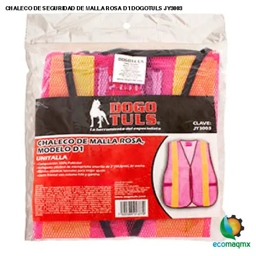 CHALECO DE SEGURIDAD DE MALLA ROSA D1 DOGOTULS JY3003 -