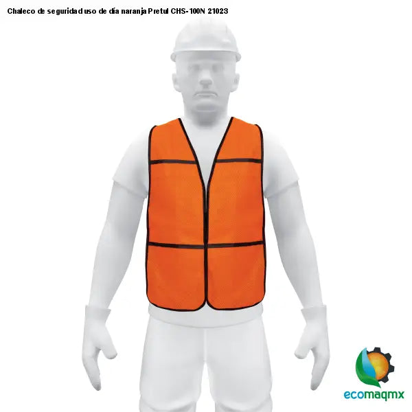 Chaleco de seguridad uso de día naranja Pretul CHS-100N