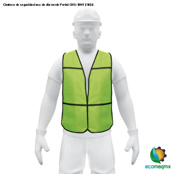 Chaleco de seguridad uso de día verde Pretul CHS-100V 21024