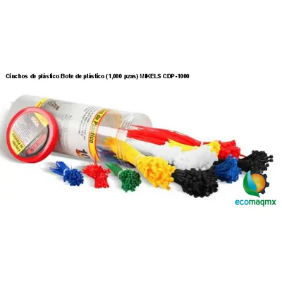 Cinchos de plástico Bote de plástico (1,000 pzas) MIKELS CDP-1000