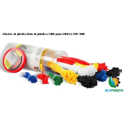 Cinchos de plástico Bote de plástico (1,000 pzas) MIKELS CDP-1000