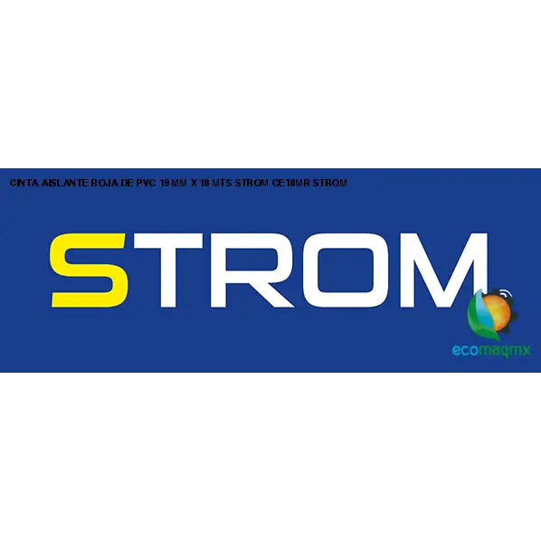 CINTA AISLANTE ROJA DE PVC 19 MM X 18 MTS STROM CE18MR STROM