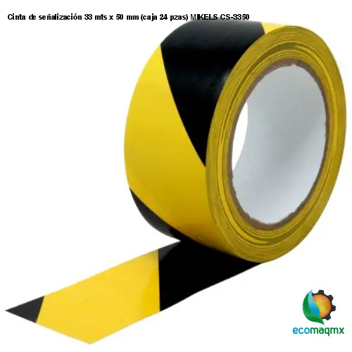 Cinta de señalización, 33 mts x 50 mm (caja 24 pzas) MIKELS CS-3350