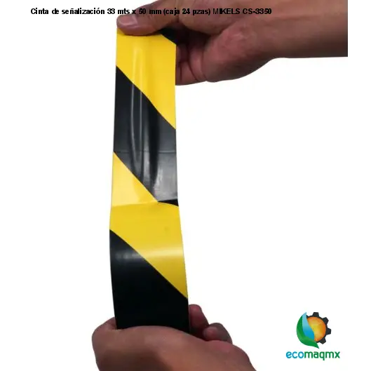 Cinta de señalización, 33 mts x 50 mm (caja 24 pzas) MIKELS CS-3350