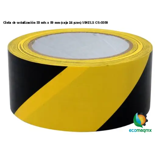 Cinta de señalización, 33 mts x 50 mm (caja 24 pzas) MIKELS CS-3350