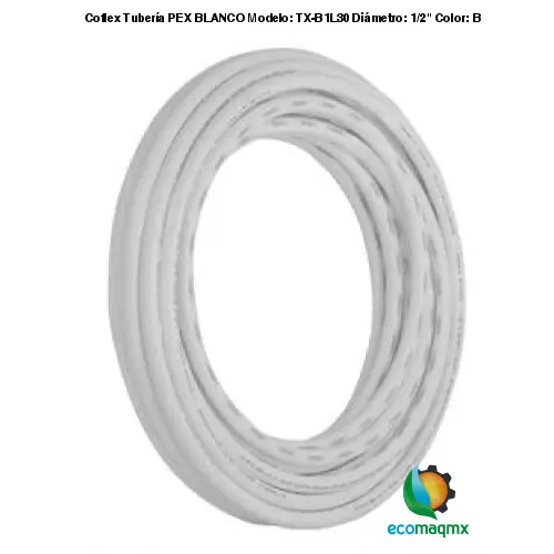 Coflex Tubería PEX BLANCO Modelo: TX-B1L30 Diámetro: 1/2
