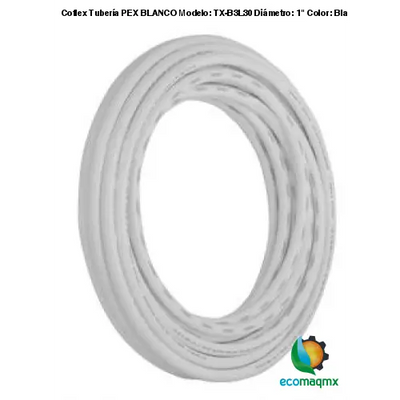 Coflex Tubería PEX BLANCO Modelo: TX-B3L30 Diámetro: 1