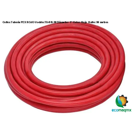 Coflex Tuberia PEX ROJO Modelo:TX-R3L30 Diámetro: 1 Color: