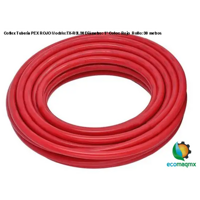 Coflex Tuberia PEX ROJO Modelo:TX-R3L30 Diámetro: 1 Color: