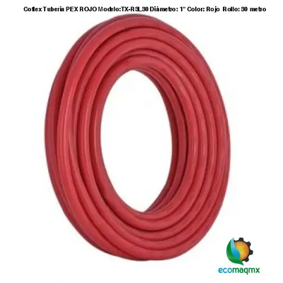 Coflex Tuberia PEX ROJO Modelo:TX-R3L30 Diámetro: 1 Color: