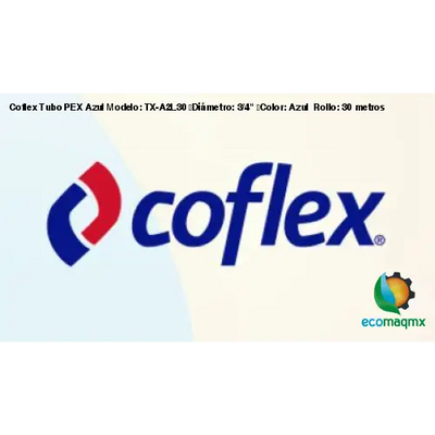 Coflex Tubo PEX Azul Modelo: TX-A2L30 Diámetro: 3/4 Color: