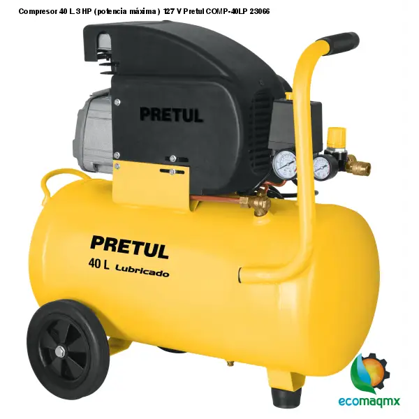 Compresor 40 L 3 HP (potencia máxima) 127 V Pretul COMP-40LP